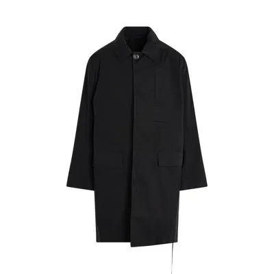 Rick Owens Drkshdw Jumbo Mac Cotton-twill Overcoat In Black