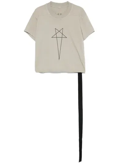 Rick Owens Drkshdw Level Cropped T-shirt In Grey