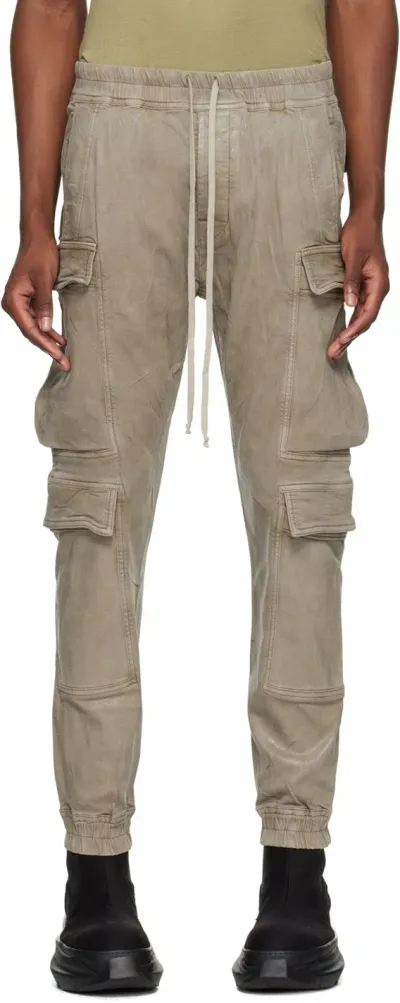 Rick Owens Drkshdw Off-white Mastodon Megacargo Denim Cargo Pants In 08 Pearl