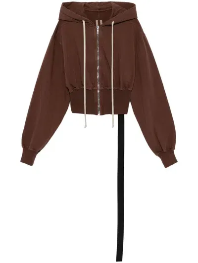 Rick Owens Drkshdw Tatlin Hoodie In Brown