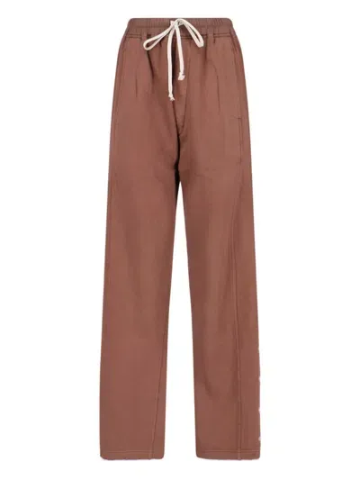 Rick Owens Drkshdw Trousers In Brown