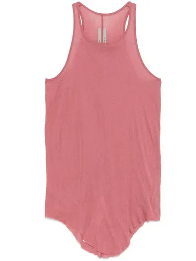 Rick Owens Fine-ribbed Tank Top In Pink