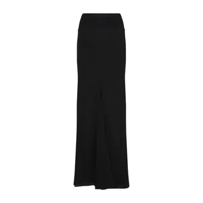 Rick Owens Flared Long Skirt In Gray