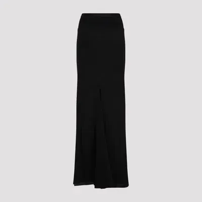 Rick Owens Flared Long Skirt In Black