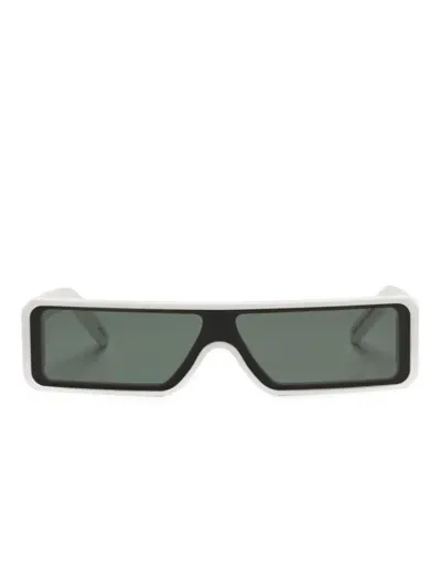 Rick Owens Getshades Sunglasses In White