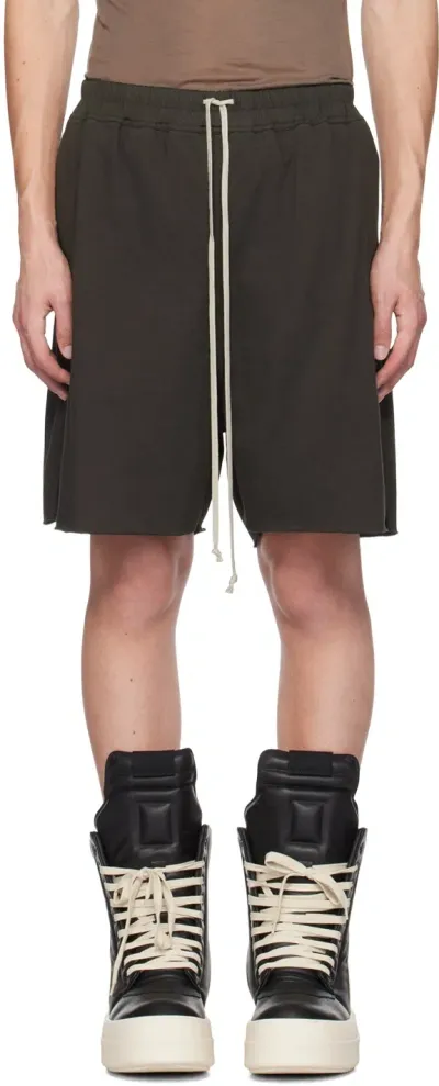 Rick Owens Gray Porterville Boxer Shorts In 78 Drkdust