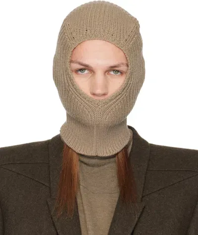 Rick Owens Gray Porterville Sphinx Skull Balaclava In 34 Dust