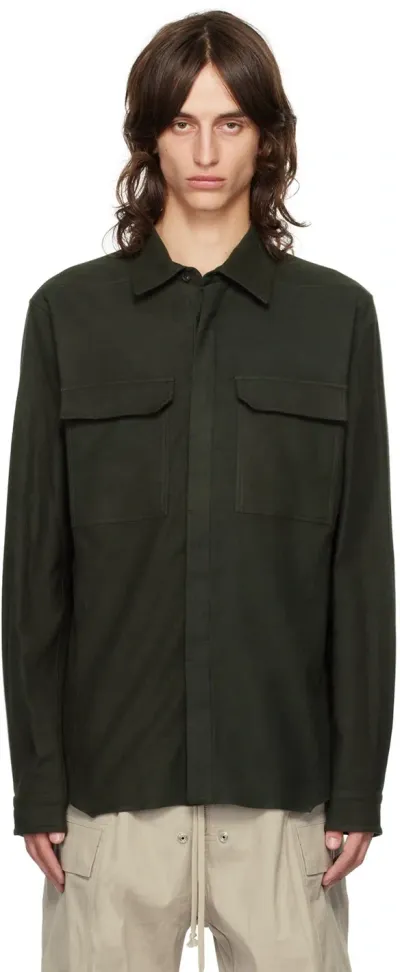 Rick Owens Green Porterville Soft Shirt