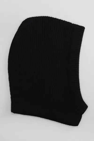 Rick Owens Hood Hats In Black Cashmere