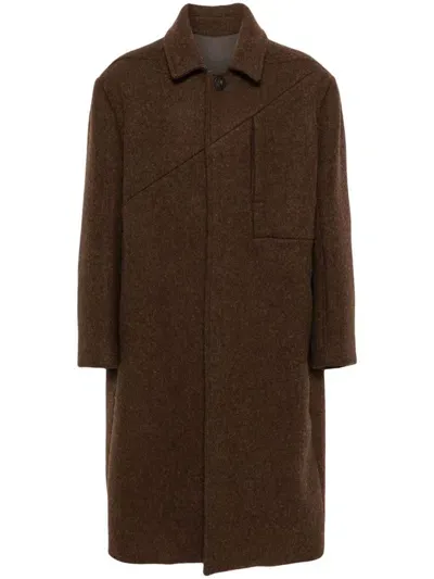 Rick Owens Jumbo Mac Coat In Brown