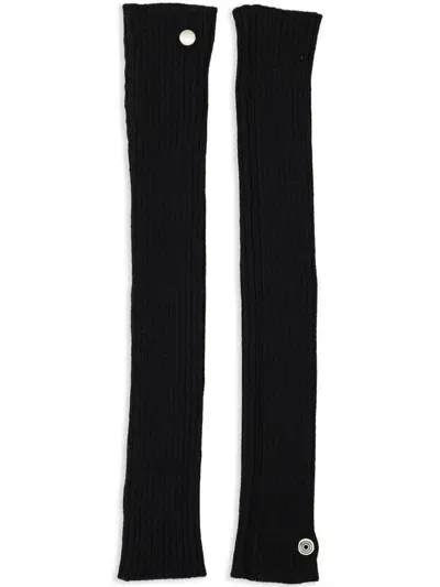 Rick Owens Knitted Arm Warmers In Black