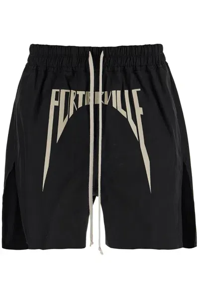 Rick Owens Long Porterville Boxer Shorts In Black