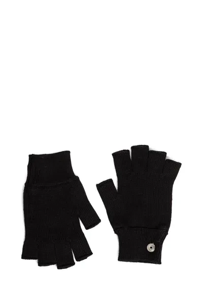 Rick Owens Man Black Gloves