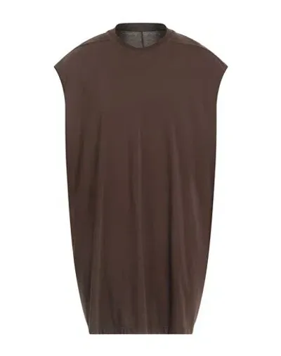 Rick Owens Gray Tarp T-shirt In Brown