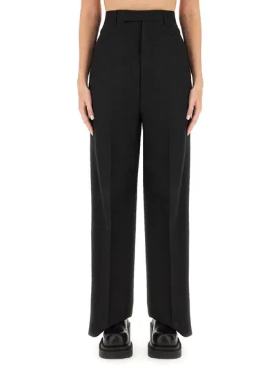 Rick Owens Mastodon Stretch-wool Wide-leg Pants In Black