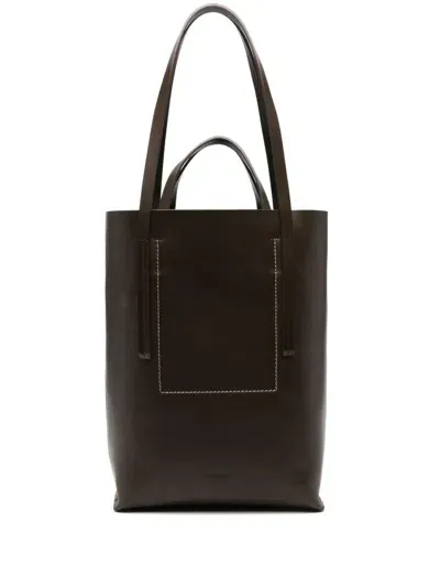 Rick Owens Medium Shopper Tote Bag In Brown