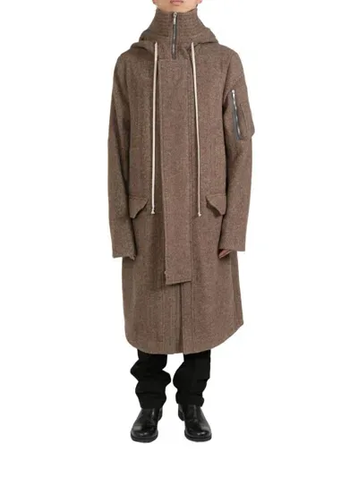 Rick Owens Megaparka Coat In 134 Fawn