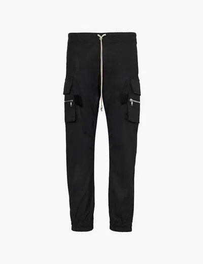 Rick Owens Mens Black Mastodon Tapered-leg Regular-fit Cotton Trousers