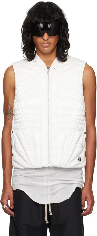 Rick Owens Moncler +  Off-white Megapenta Flight Vest In 41 Milk