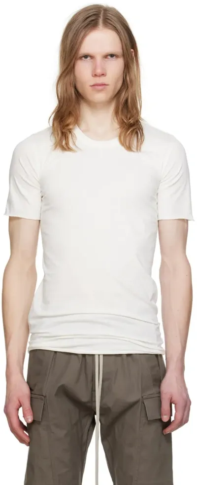 Rick Owens Off-white Basic T-shirt In 11 Milk