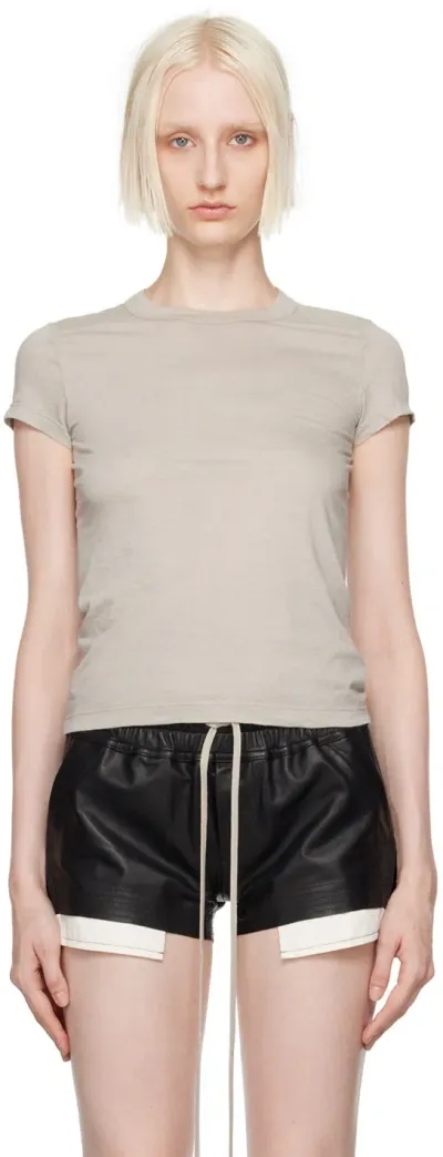 Rick Owens Off-white Porterville Cropped Level T-shirt In 08 Pearl