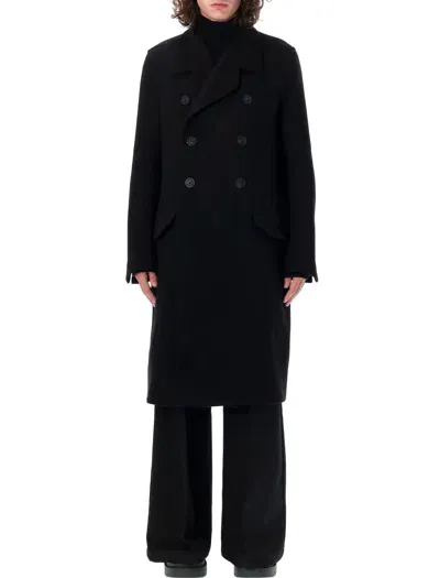 Rick Owens Officer Coat In Black