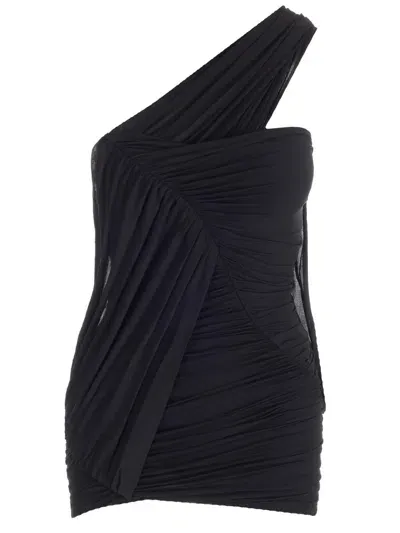 Rick Owens One Shoulder Top In Black