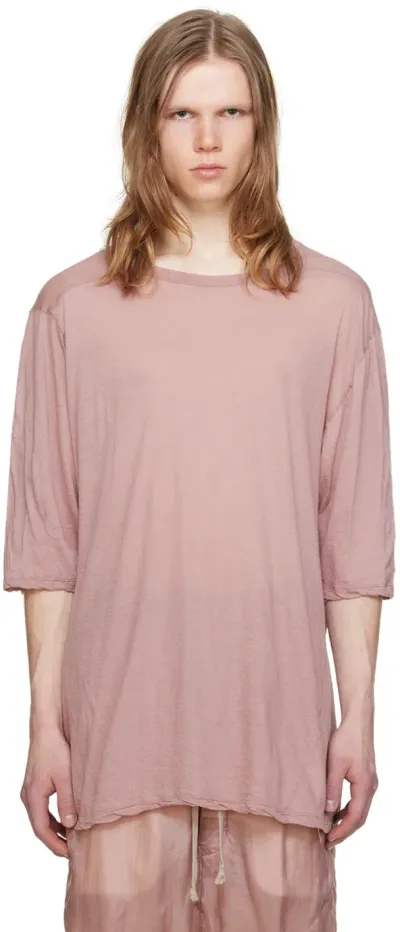 Rick Owens Pink Tommy T-shirt In 63 Dusty Pink