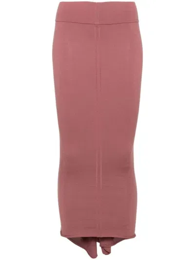 Rick Owens Porterville Fitted Skirt In Pink