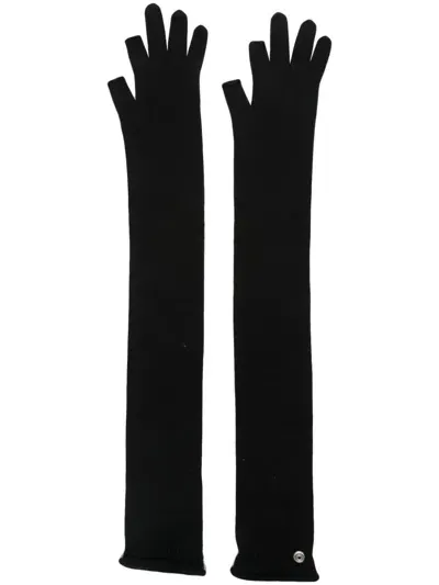 Rick Owens Porterville Long Gloves In Black