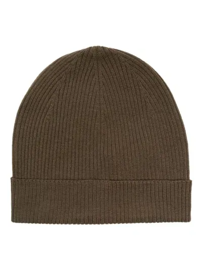 Rick Owens Ribbed Beanie In Green