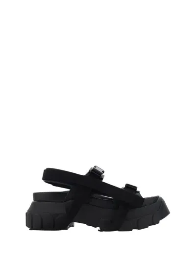 Rick Owens Tractor Chunky Sandals In Black