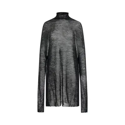 Rick Owens Shroud Knit Sweater In Black