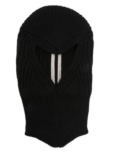 Rick Owens Skull Knit Hat Accessories In Black