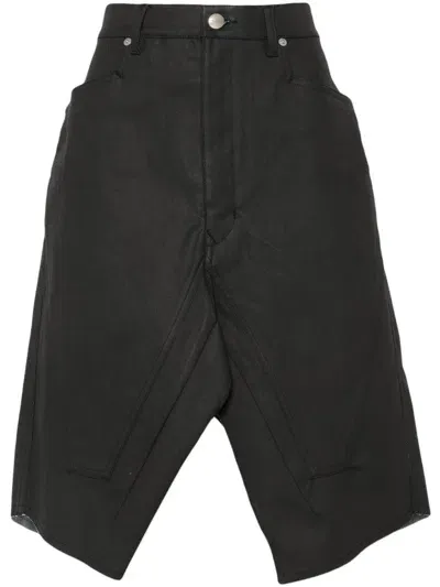 Rick Owens Slivered Midi Skirt In Black