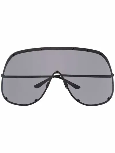 Rick Owens Sunglasses Shield Accessories In Black