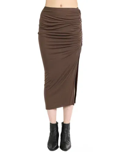 Rick Owens Svita Skirt In Brown