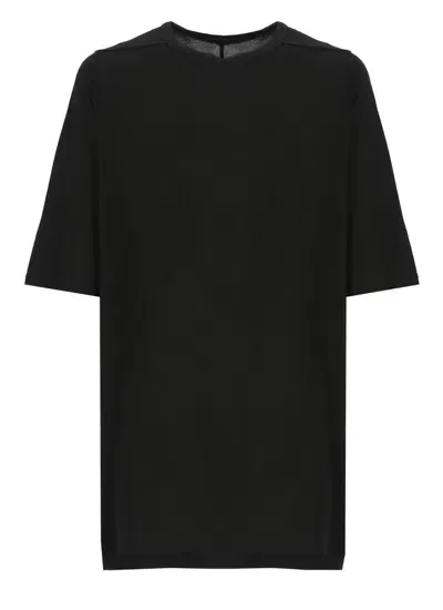 Rick Owens Oversized Round Neck T-shirt In Black