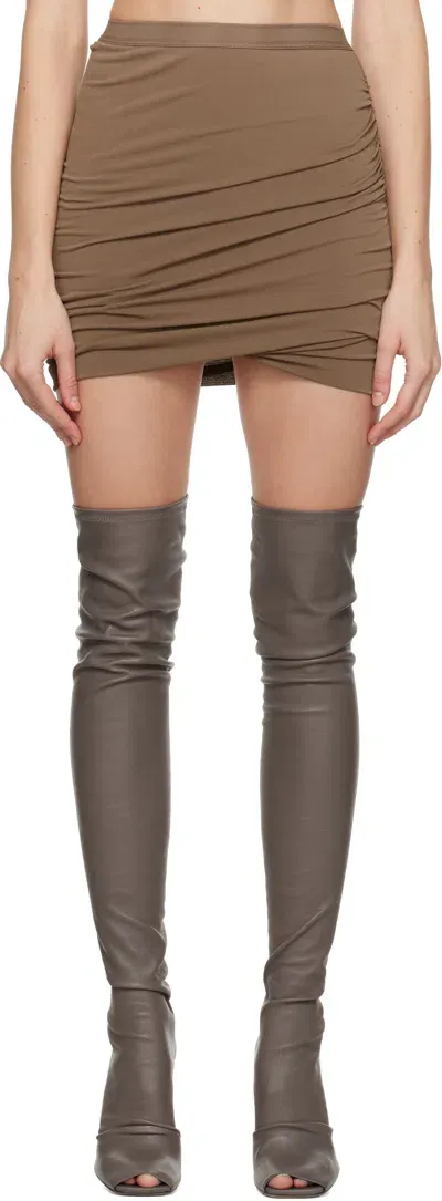 Rick Owens Tan Porterville Jade Miniskirt In 164 Tan