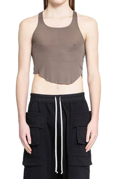 Rick Owens Tank Tops In Brown