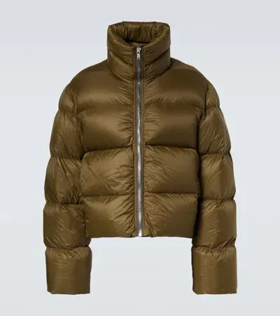 Rick Owens Turtle Down Jacket In Bean