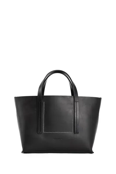 Rick Owens Unisex Black Tote Bags