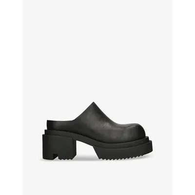 Rick Owens 75mm Leather Mules In Black