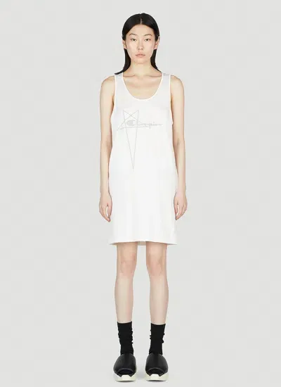 Rick Owens X Champion Basketball Dress In White