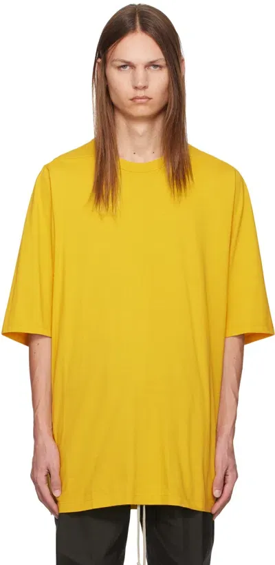 Rick Owens Yellow Porterville Jumbo T-shirt In 12 Lemon