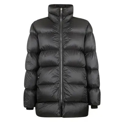 Rick Owens Zipped Padded Coat In Black