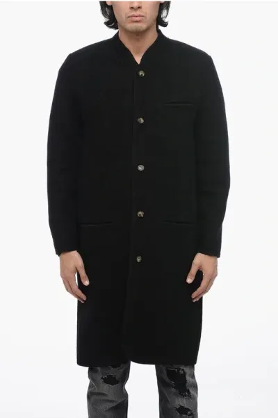 Rier Boiled Wool Crewneck Walker Coat