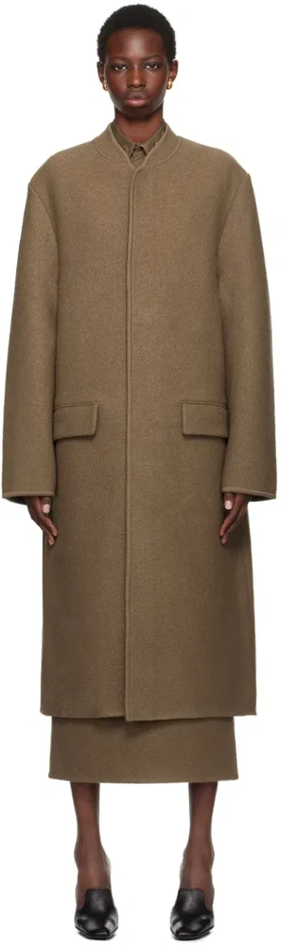 Rier Brown Walker Coat In Castoro