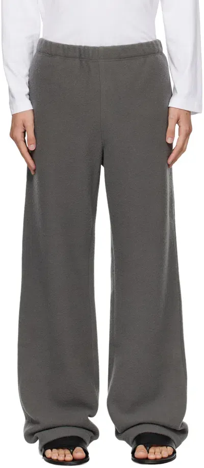 Rier Gray Reverse Trousers In Castelrock Fleece