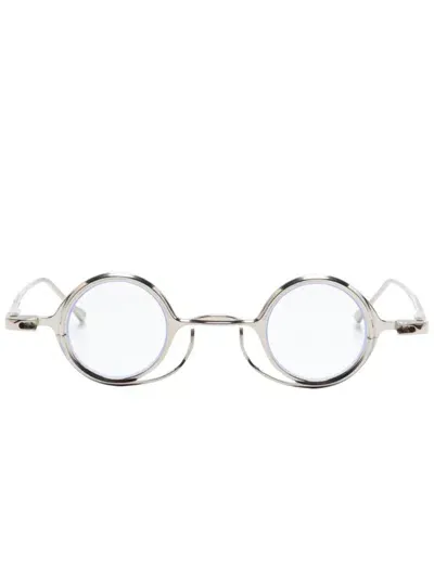 Rigards Round-frame Clip-on Glasses In Gray